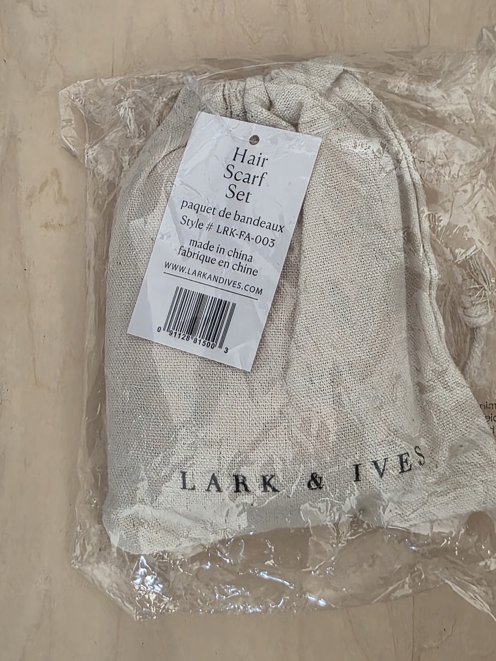 NWT Lark & Ives 2 pc Scarf Set Head Hair scarves